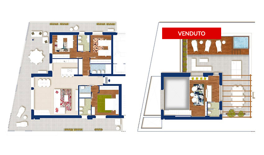 Planimetria Attico M - Residenza Antares - Albino