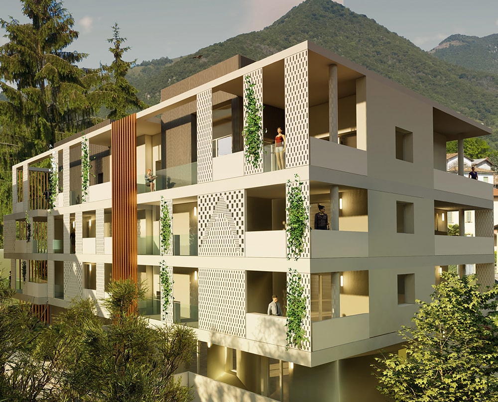 Palazzina Ariston del complesso residenziale Antares di Albino
