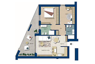 Trilocale 3C - Residenza Antares ad Albino